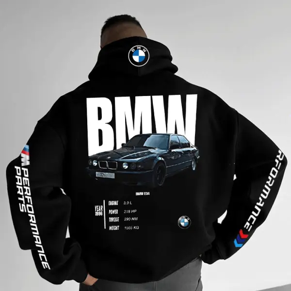 Unisex Year 1996 E34 Sports Car Racing Black Hoodie - Nicheten.com 