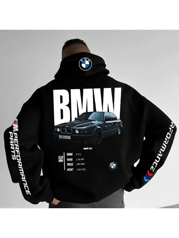 Unisex Year 1996 E34 Sports Car Racing Black Hoodie - Ootdmw.com 