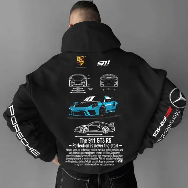 Unisex The Car GT3 RS Perfection Is Never The Start Sports Racing Black Hoodie - Nicheten.com 