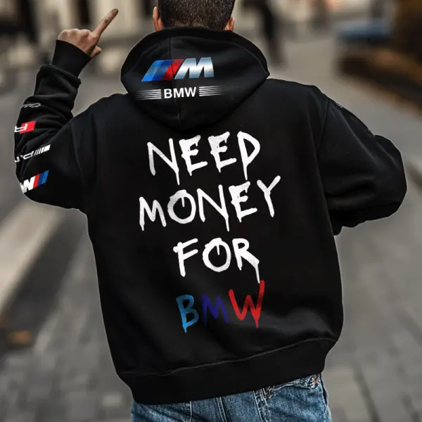 Men's Need Money For Car Racing Black Hoodie - Dozenlive.com 