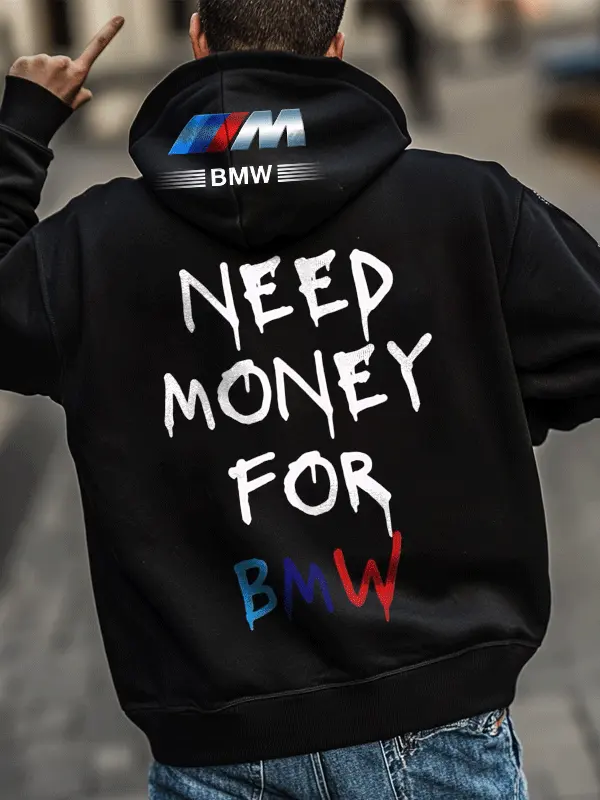 Men's Need Money For Car Racing Black Hoodie - Menwyx.com 