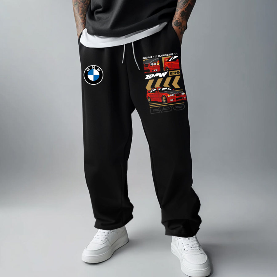 

Men's Vintage Racing Born To Impress E36 Print Outdoor Sweatpants