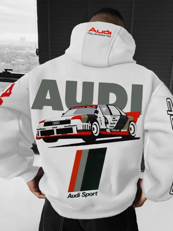 Unisex Oversized AUDI Racing Streetwear Hoodie - Pragmaace.com 