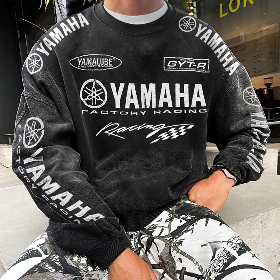 

Unisex Loose Fit Racing Graphic Print Sweatshirt