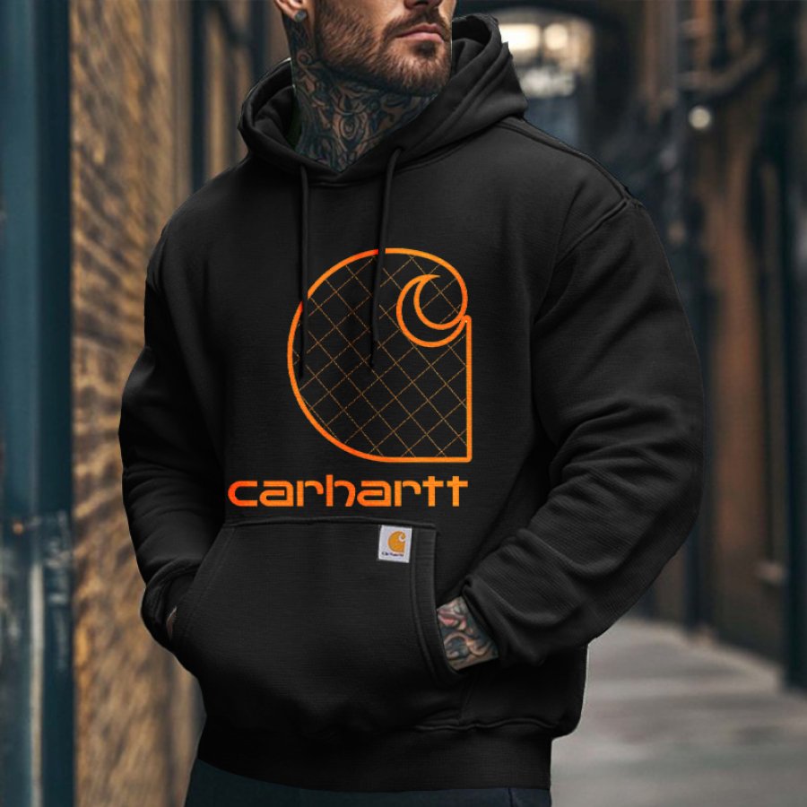 

Men's Vintage Outdoor Print Hoodie Streetwear