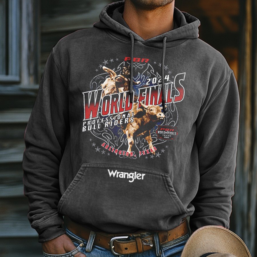 

2024 PBR Competition Vintage Distressed Print Dark Gray Hoodies
