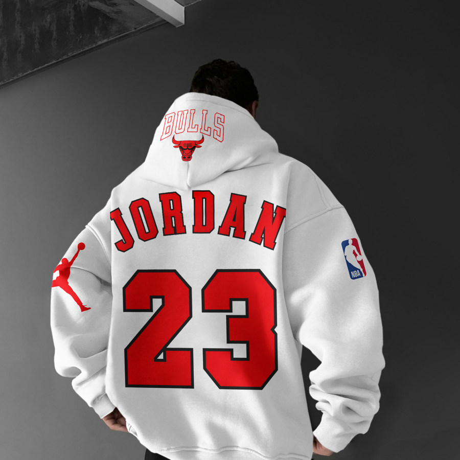 

Oversized Unisex Basketball Print Hoodie