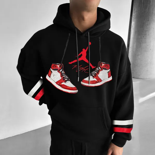 Oversized Unisex Basketball Print Hoodie - Wayrates.com 