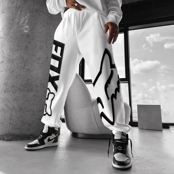 Stylish Casual Racing Graphic Print Men's Sweatpants - Dozenlive.com 