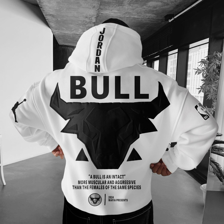 

Oversized Unisex Basketball Print Hoodie