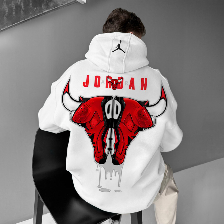 

Oversized Unisex Basketball Print Hoodie