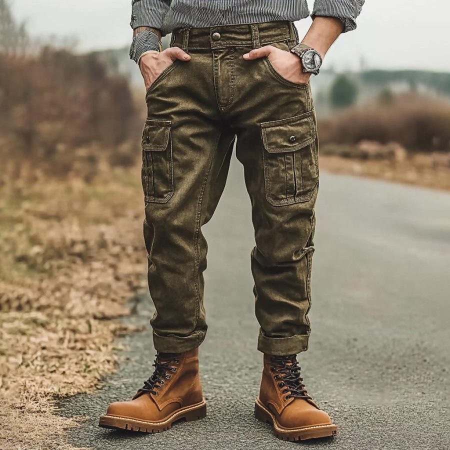 

Men's Vintage Outdoor Multi-pocket Cargo Workwear Pants