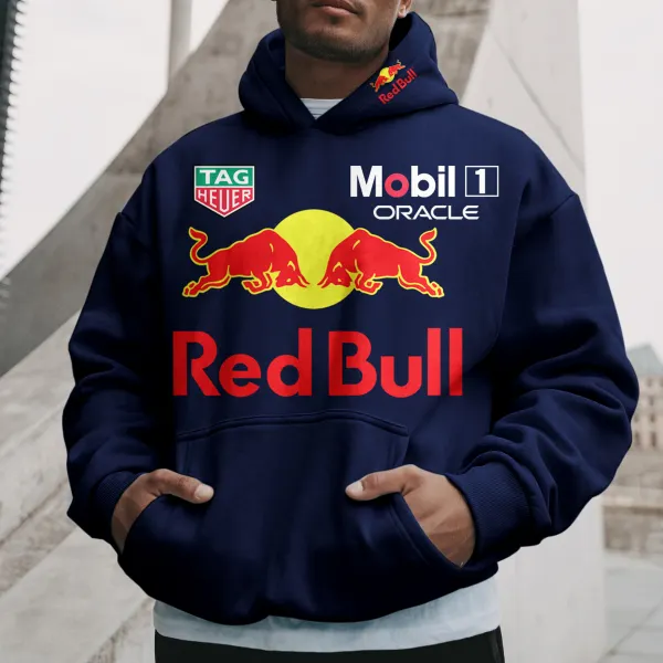 Oversized Red Bull Hoodie Sweatshirt - Spiretime.com 