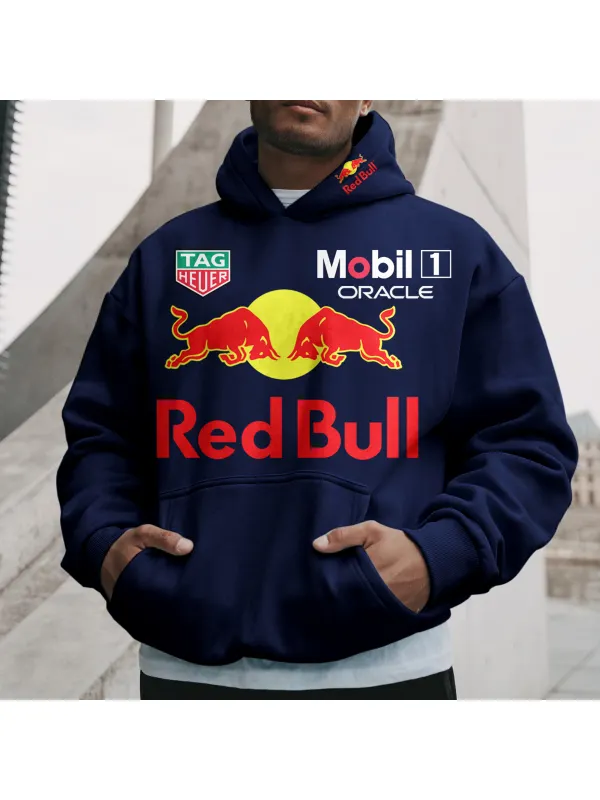 Oversized Red Bull Hoodie Sweatshirt - Ootdmw.com 