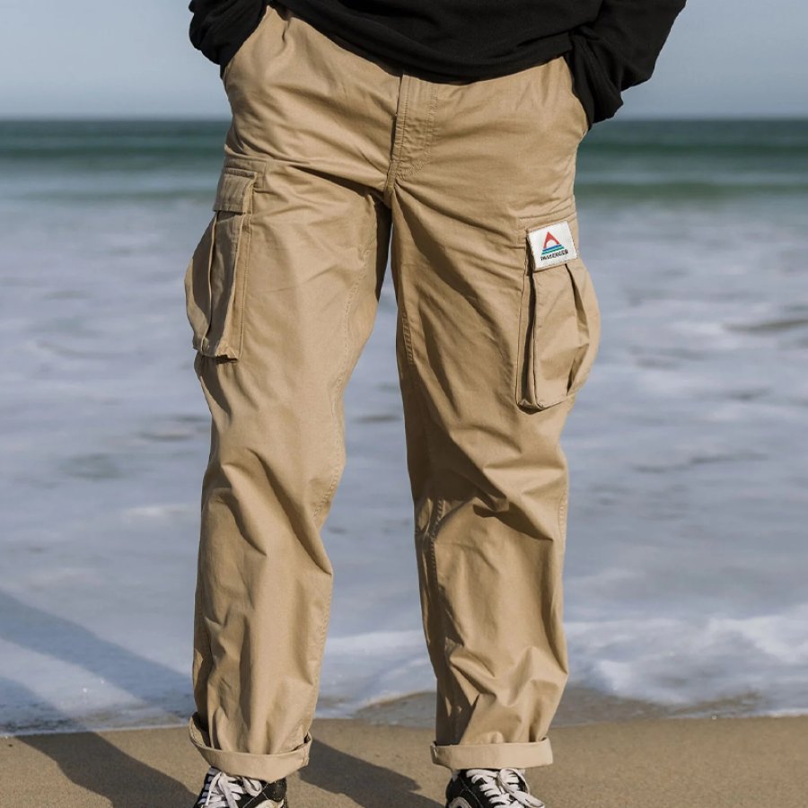 

Men's Vintage Cotton Multi-pocket Cargo Pants Trousers