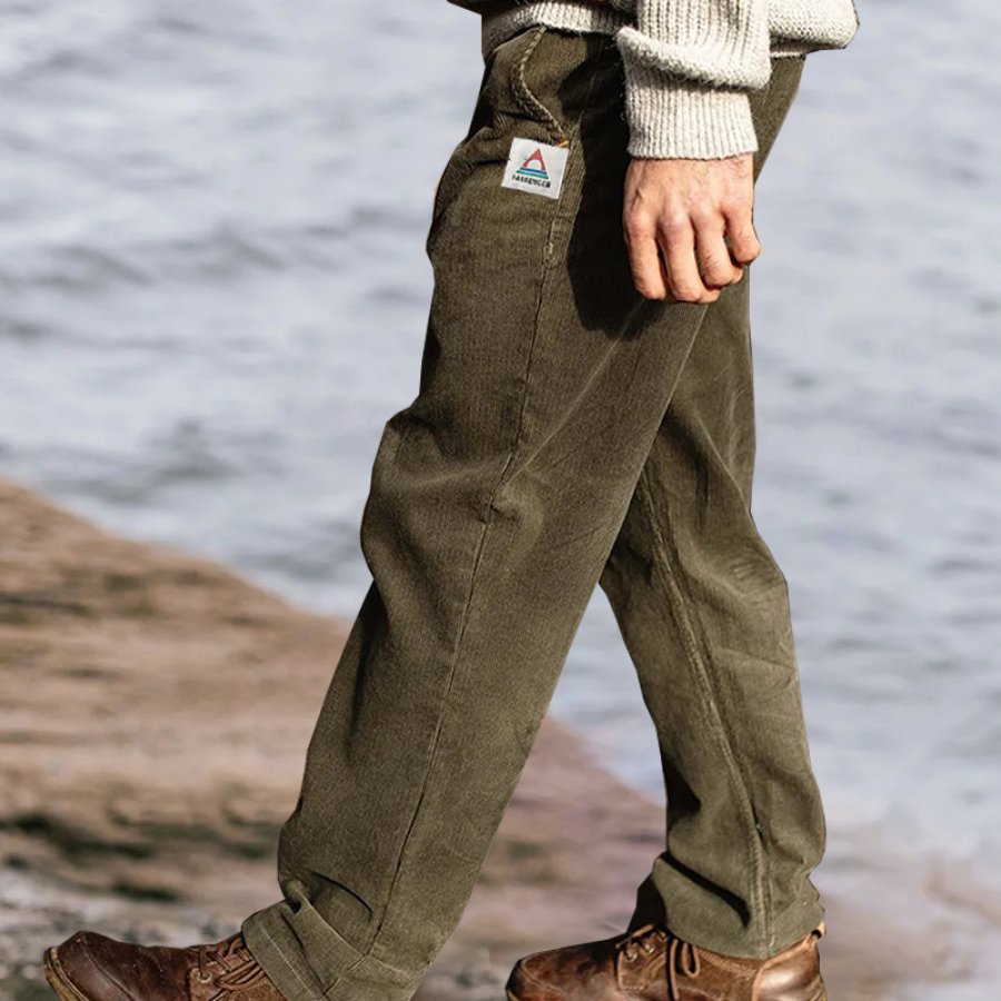 

Men's Vintage Corduroy Surf Cargo Pants Outdoor Trousers