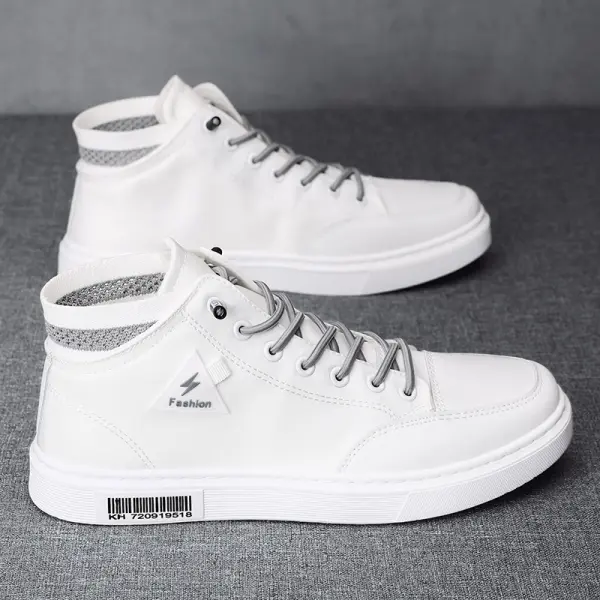 Men's Breathable Lightweight Shoes Casual Sneakers White - Cotosen.com 