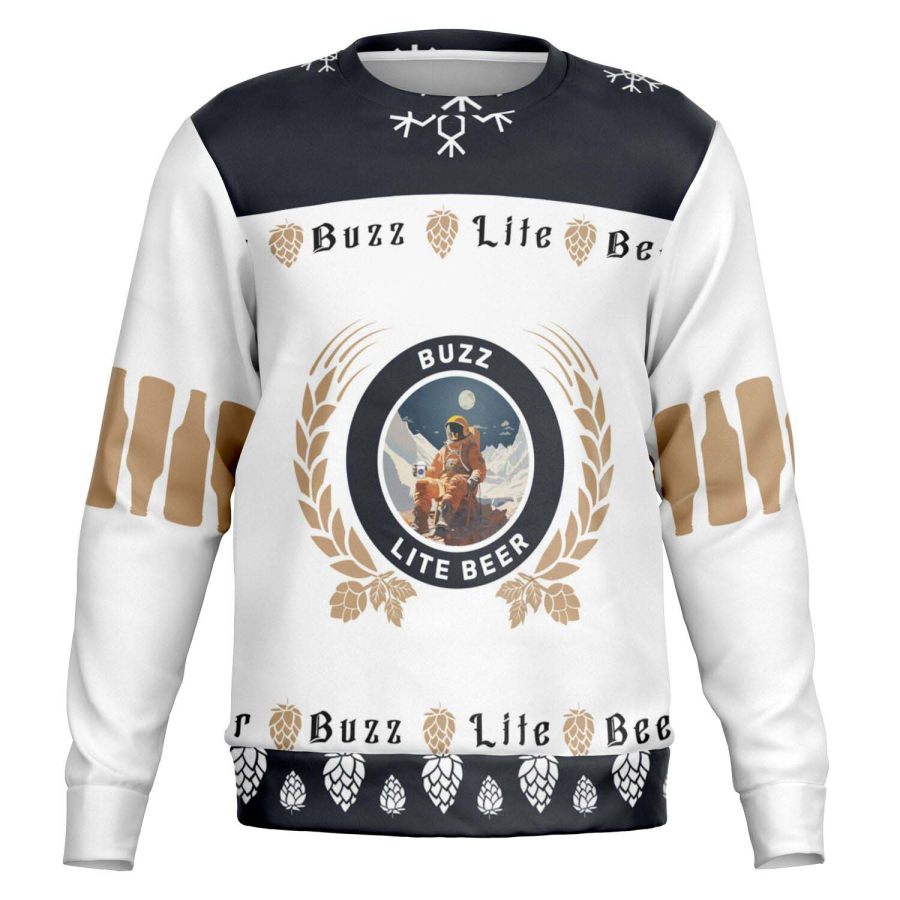 

Men's Vintage Beer 3D Print Crew Neck Ugly Christmas Sweatshirt