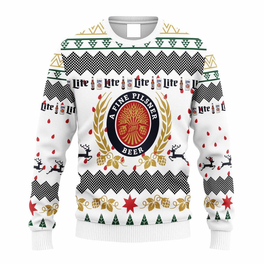

Men's Vintage Beer 3D Print Crew Neck Ugly Christmas Sweatshirt