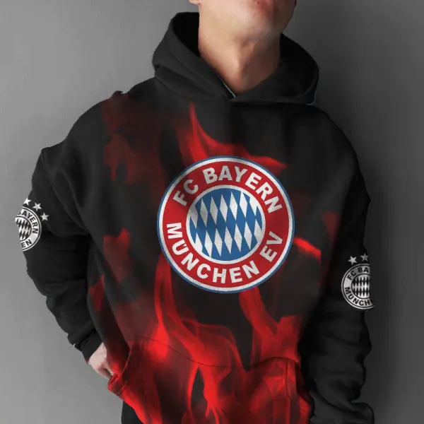 Unisex 2024 FC Bayern Football Racing Print Jersey Oversize Hoodie - Elementnice.com 