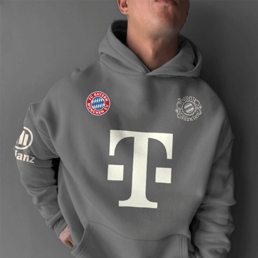 

Unisex Jersey Oktoberfest 2024 Football Racing Print Gray Oversized Hoodie