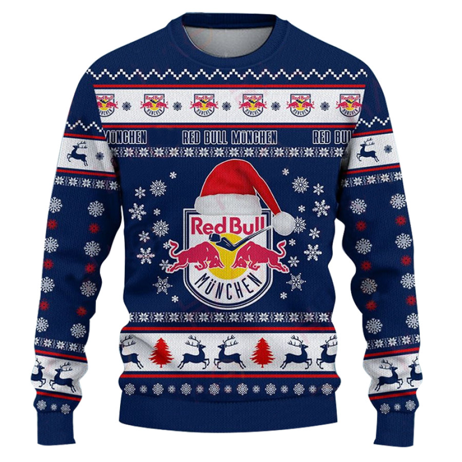 

Men's Vintage Print Christmas Ugly Sweatshirt