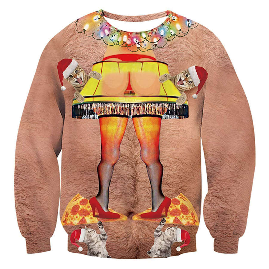 

Funny Lamp Print Ugly Christmas Sweatshirt