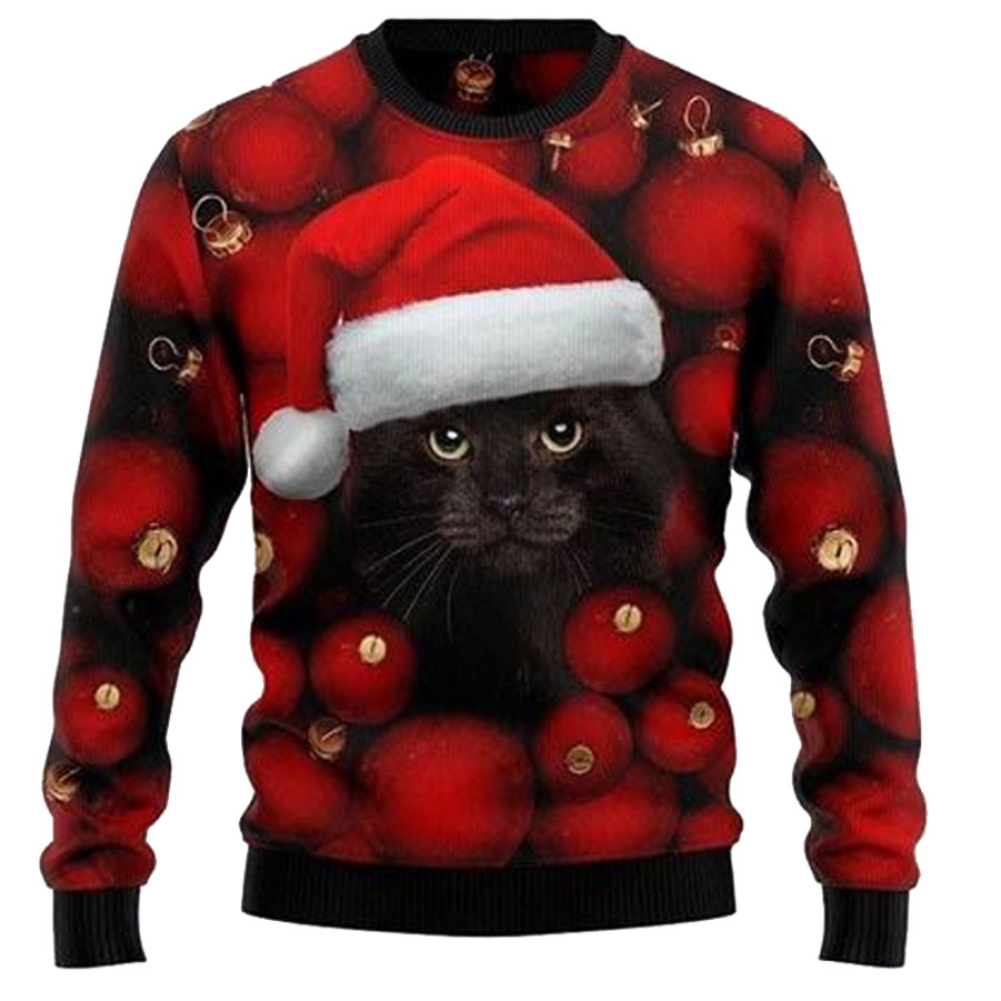 

Women's Cat Be Kind Ugly Christmas Sweatshirt