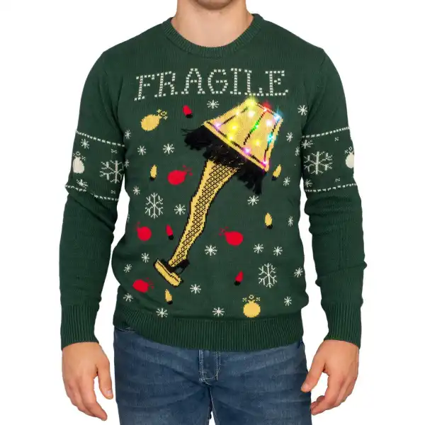 Unisex A Christmas Story Print Crew Neck Ugly Christmas Sweatshirt - Wayrates.com 