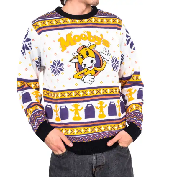 Unisex Print Crew Neck Ugly Christmas Sweatshirt - Wayrates.com 