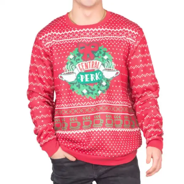 Unisex Print Crew Neck Ugly Christmas Sweatshirt - Wayrates.com 