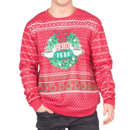 Unisex Print Crew Neck Ugly Christmas Sweatshirt