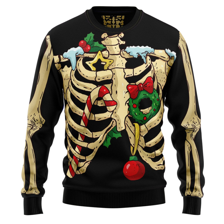 

Skeleton Awesome Ugly Christmas Sweater Sweatshirt