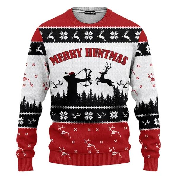 Hobby Merry Huntmas Hunting Ugly Christmas Sweatshirt - Wayrates.com 