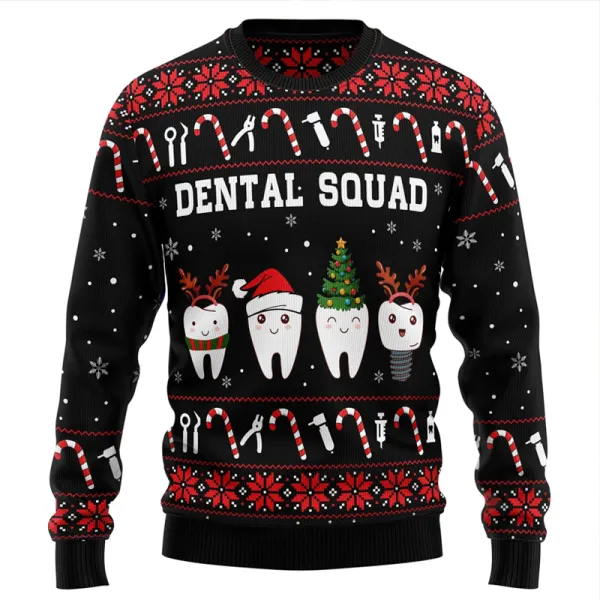 Dental Squad Ugly Christmas Sweatshirt - Wayrates.com 