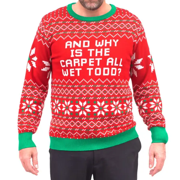 Unisex A Christmas Story Print Crew Neck Ugly Christmas Sweatshirt - Wayrates.com 