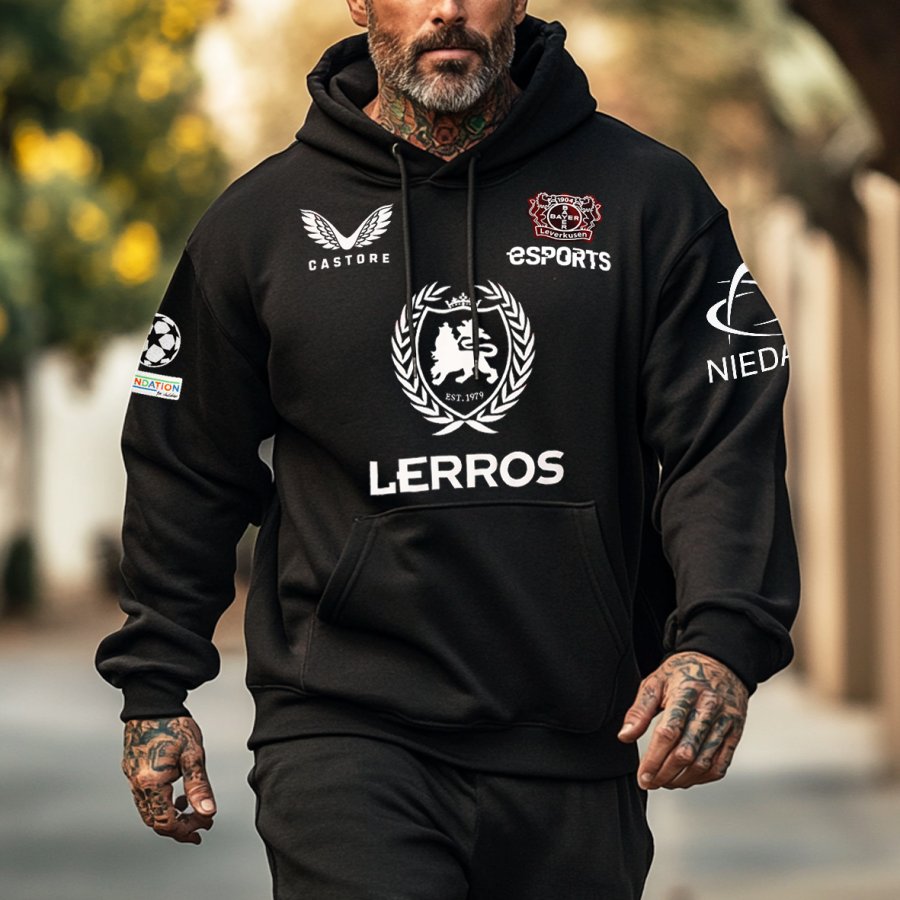 

Unisex Football Racing Print Black Oversized Hoodie
