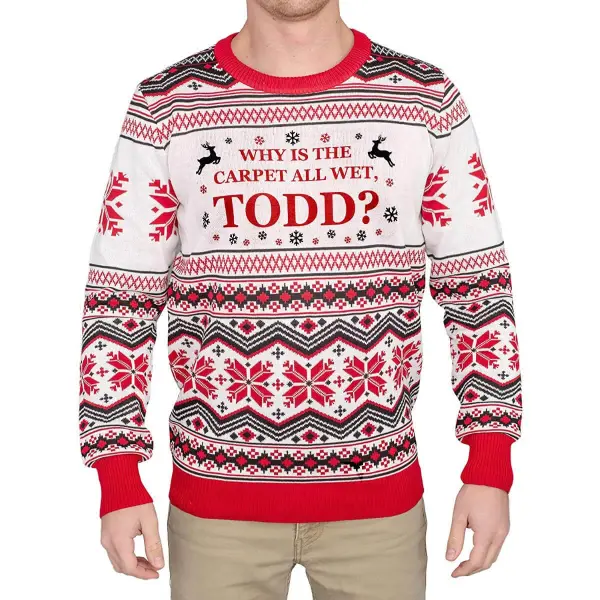 Unisex A Christmas Story Print Crew Neck Ugly Christmas Sweatshirt - Wayrates.com 