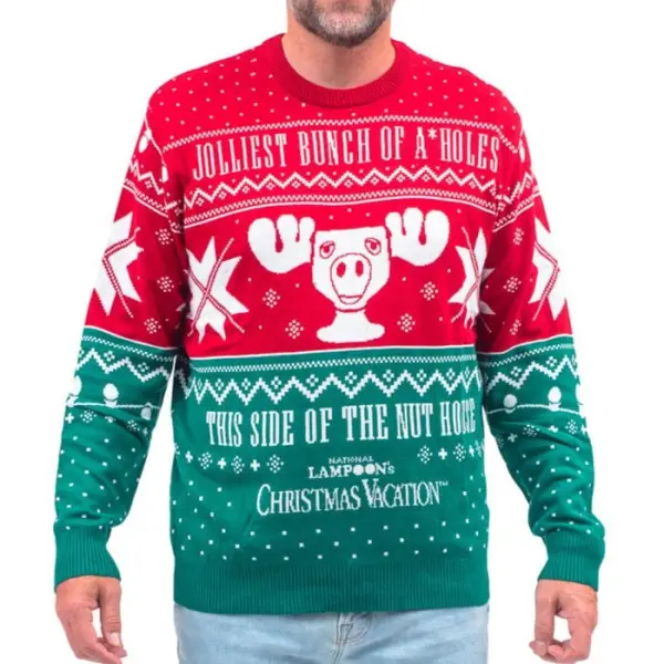 Unisex A Christmas Story Print Crew Neck Ugly Christmas Sweatshirt - Wayrates.com 