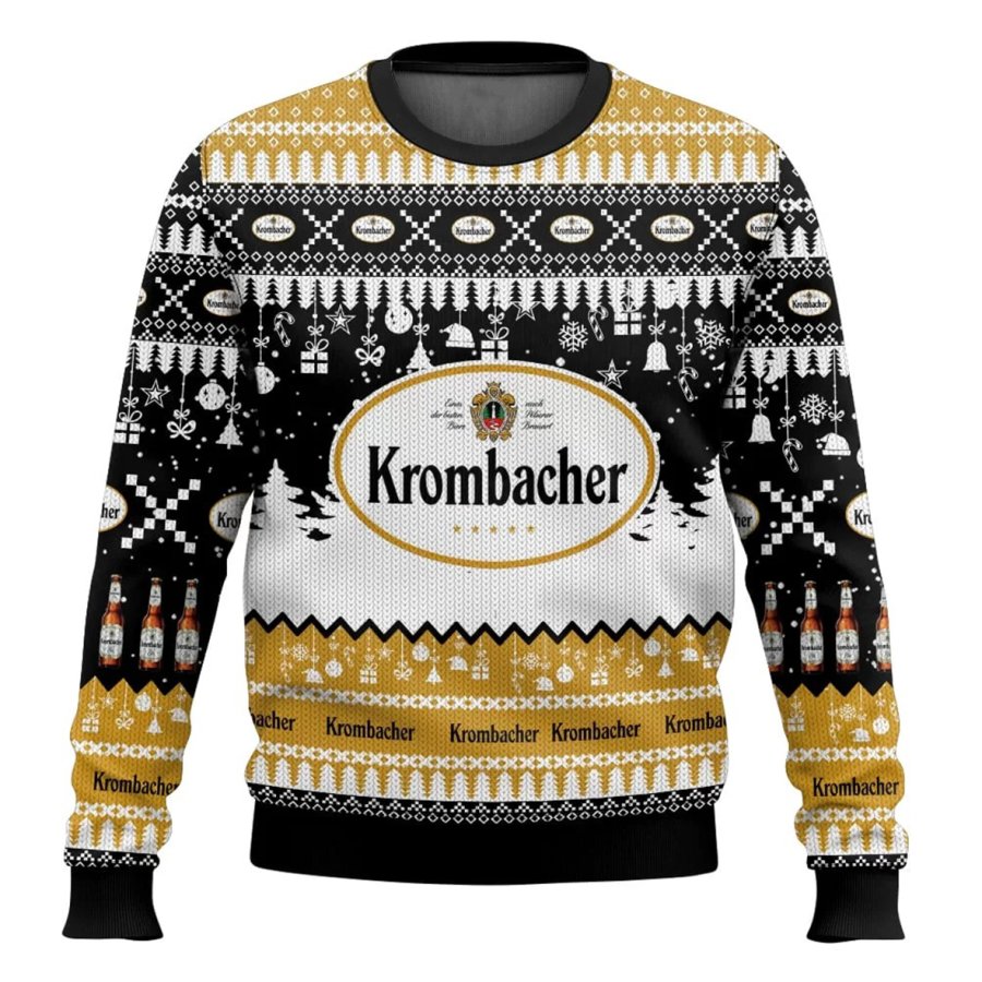 

Unisex Beer Print Crew Neck Ugly Krombacher Christmas Sweatshirt