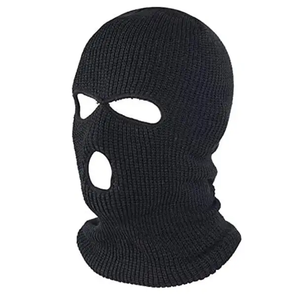 3 Hole Full Face Ski Mask Winter Cap Balaclava Hood Beanie Warm Tactical Hat - Menzfolk.com 
