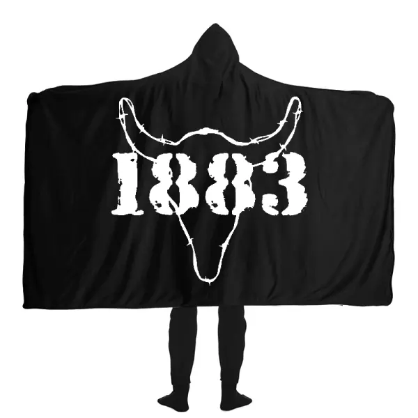 Yellowstone 1883 Printed Hooded Blanket For Christmas Outdoor - Cotosen.com 