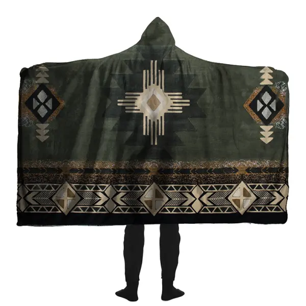 Ethnic Printed Hooded Blanket For Christmas Home Outdoor - Wayrates.com 