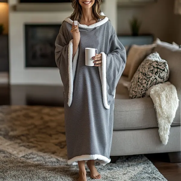 Oversized Wearable Hoodie Blanket Blanket Gray - Cotosen.com 