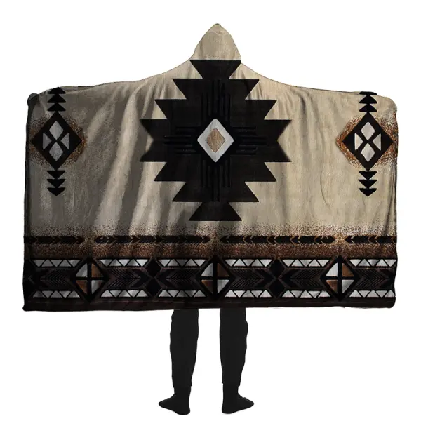 Ethnic Printed Hooded Blanket For Christmas Outdoor - Wayrates.com 