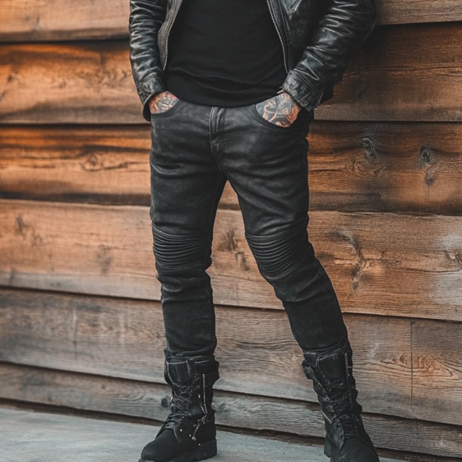 

Men's Outdoor Motorcycle Riding Pocket Zipper Pants