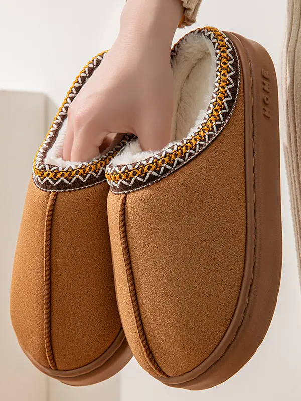 Women's Warm Non-slip Thickened Cotton Slippers - Pragmaace.com 
