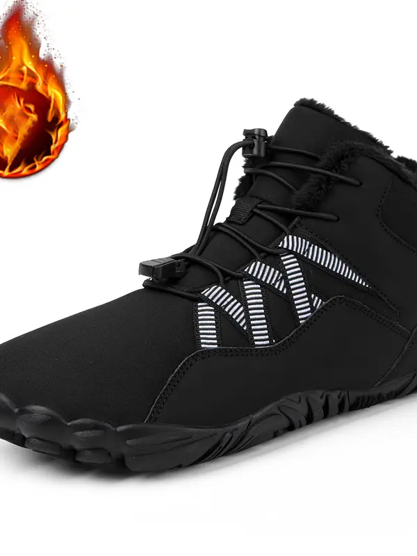 Men's Fleece Waterproof Warm Breathable High-top Casual Shoes - Simplyion.com 