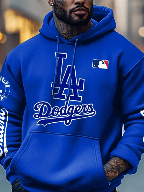 Men's Los Angeles Dodgers Royal 2024 World Hoodie - Menbarn.com 