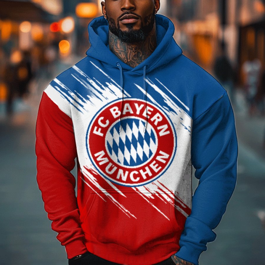 

Football Match Graffiti Print Hoodie